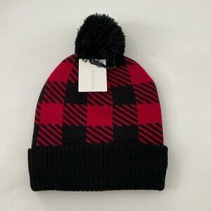 Checkered Pom Pom Hat  NWT